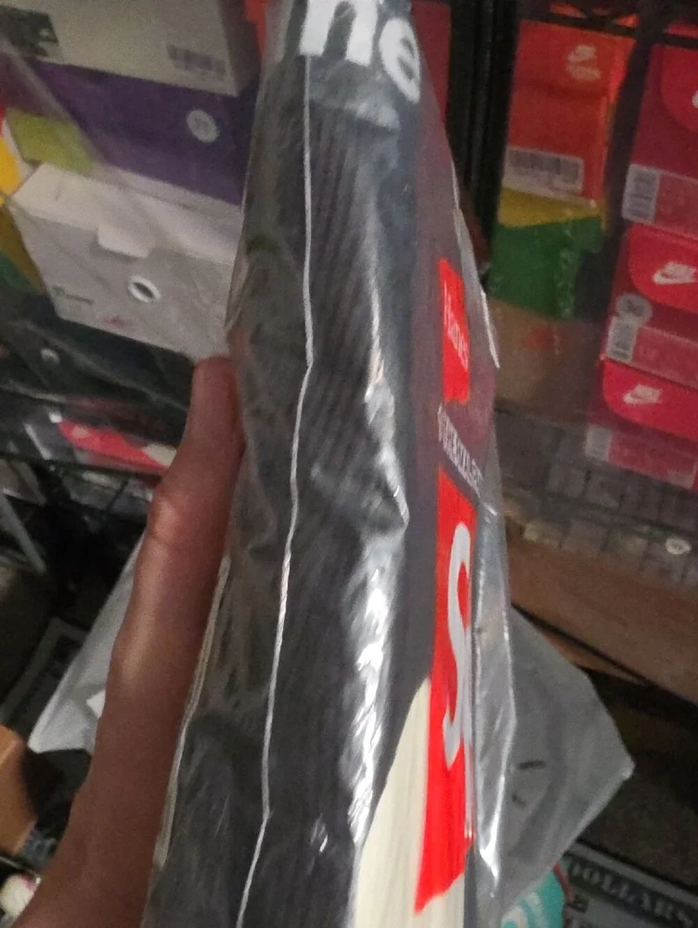 Hanes Black Thermal Pant with Red Logo XL